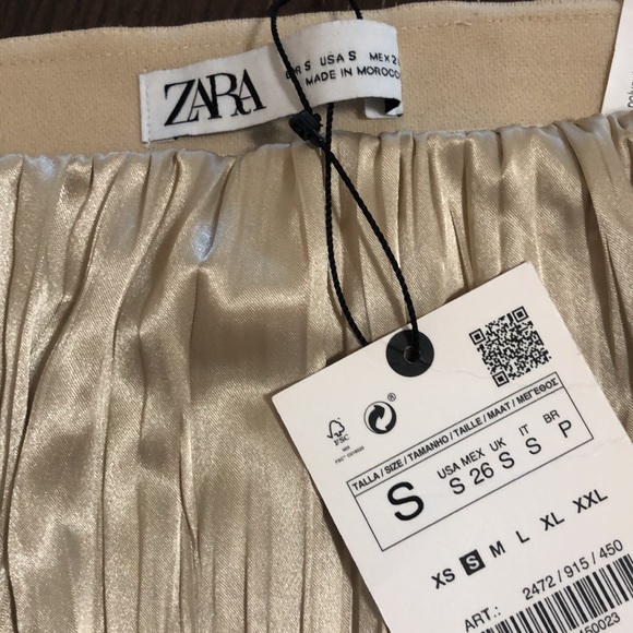 Zara Gold Foil Skirt - Picture 3 of 3